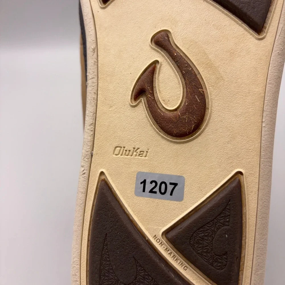 OluKai Nalukai Kapa Boot Mens 10.5 Brown Solid Canvas Chukka Casual 10377-1319